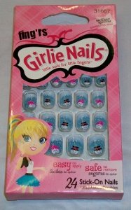 Little Fing'rs Girlie Nails Blue w/ Snowman 31667