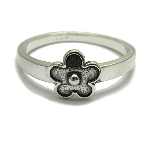 Bague en argent 925 massif Fleur R001761 haute joaillerie Empress