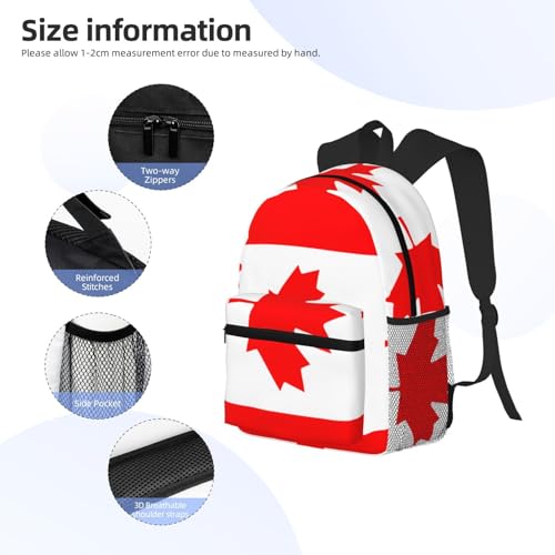 Sac à dos drapeau canadien multi-poches pour ne plus manquer d'espace en déplacement - 5