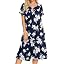 White Flower on Navy