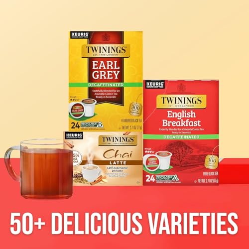Image of Twinings of London Naturally Decaffeinated Earl Grey Tea 24-Count K-Cups (Pack of 2)