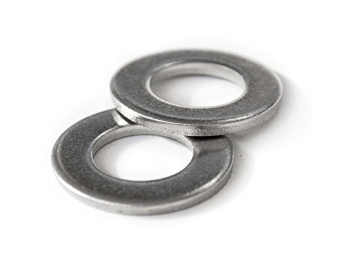 M8 - Qty 10 - Stainless Steel Flat Washers, Metric DIN 125 A / 125A 18-8 (A2) - MonsterBolts (M8, 10)
