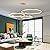 Gold LED Modern Chandelier, 3-Ring Pendant Light Fixture, Dimmable 3000K-6500K, Adjustable Hanging Ceiling Light Over Table for Dining Room, Kitchen Island, Living Room, Bedroom, Entryway
