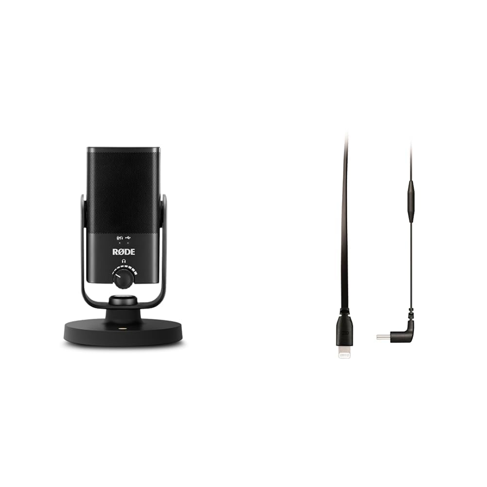 RØDE NT-USB Mini-Kondensatormikrofon in Studioqualität + SC15 USB-C-Lichtkabel (300mm - iOS-kompatibel) für Podcasting, Streaming, Gaming, Gesangs- und Instrumentenaufnahmen