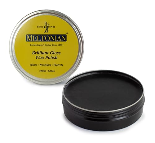 Meltonian Wax Polish Paste For Brilliant Gloss | Shines, Nourishes, Protects | (Black, 50ml/1.69oz)