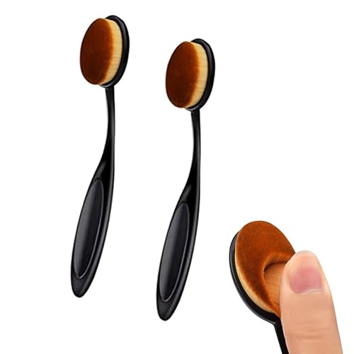 Miniatura 3 de Paquete de 2 cepillos de dientes para base de cepillo de dientes, cepillo de maquillaje ovalado, cepillo de dientes suelto para mezclar líquido,