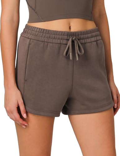Colorfulkoala Modal Women's High Waisted Sweat 4'' Shorts with Pockets