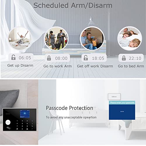 Wifi And Gsm 17-Piece Kit, Wireless Home Security Alarm System, Door/Window Sensor Entry Sensors (X10) With Smart Life And Tuya App Alert, 24/7 Monitoring Works With Google Assistant And Alexa #TOP4