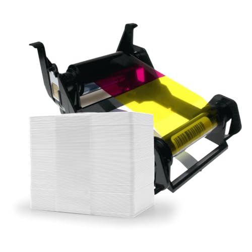 Zebra ZXP Series 1 800011-140 Printer Ribbon Bundle, 100 Prints with 100 Blank Cards