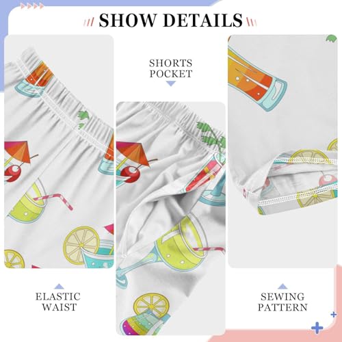 Cocktail Straw Slices Boys Pants for Kids Jogger Pants with Pockets S-XL4