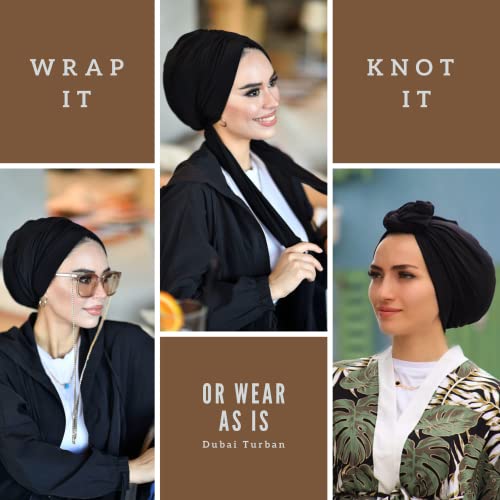 para life Dubai Turban for Women, Breathable Instant Turban|Std Size Stretcha...