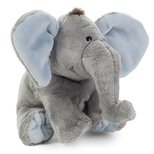 Schaffer Knuddel mich! 5182 BabySugar Plüsch Elefant, Blau, Größe M 19 cm