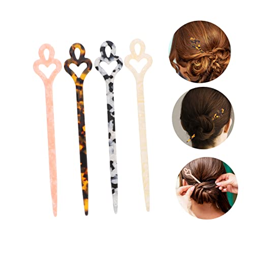 Épingles à chignon en acétate rétro pour fixer les coiffures longues des femmes au quotidien - 5