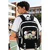 Roffatide Anime Backpack Printed College School Bag Laptop Backpack with USB Charging Port & Headphone Port - Image 2