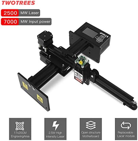 Twotrees DIY CNC Laser Engraver Kits Input 7000mw Wood Carving Engraving Cutting Machine Desktop Printer Logo Picture Marking