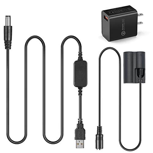 Raeisusp ACK-E2 USB Cable + DR-400 BP-511 Dummy Battery + USB Adapter for Canon EOS 20D 30D 40D 5D 50D D30 D60