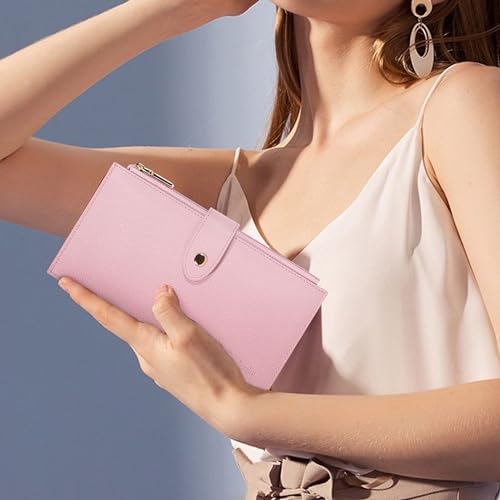 Image of Travelambo RFID Wallet Women Large Size Bifold Multi Card Wallet Case with Zipper Pocke Credit Card Holder for Women