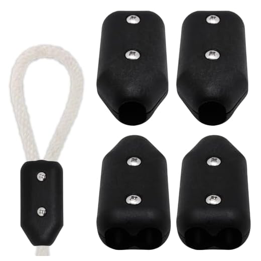 ZHMEINA 4PCS Rope Clamp, 1/2 Inch Reusable Rope Clamps, Plastic Ropes Connector Clamp for 9-10mm Nylon or Braided Ropes, Dog Leash (Black)