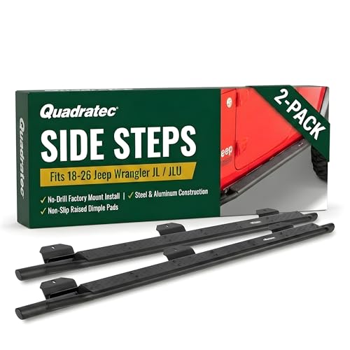Escalones laterales Quadratec aluminio para Jeep Wrangler JL