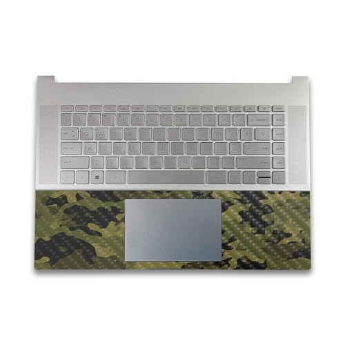 Image of Carbon Fiber Gaming Skin Compatible with HP Envy x360 16 inch (2023) - Green Camouflage - Premium 3M Vinyl Protective Wrap Decal Cover - Easy to Apply | Crafted in The USA by MightySkins