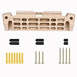 Hangboard Rock Climbing Hangboard with Phone Holder,Band Holder, Jugs, Cracks, Pinches, Pockets,...