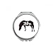 Pinto Black And White Animal Hand Compact Mirror Round Portable Pocket Glass