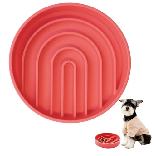 Small Dog Slow Feeder Bowl Puppy,Slow Feeder Cat Bowl Wet Food,Silicone Slow Eating Bowl 1/2 Cup Extra Small Breed Dog Mini,Maze Feeder Puzzle Cat