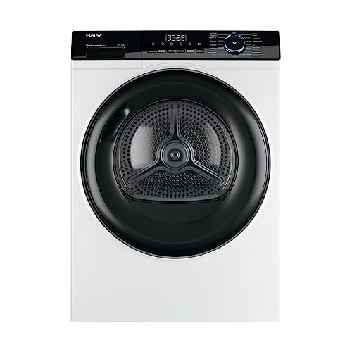 Haier I-Pro Series 3 HD90-A3939-IB- Secadora con Bomba de Calor de 9KG, Función Vapor I-Refresh, Función Antiarrugas,Depósito de Agua, Inicio Diferido, Motor Inverter, I-Time, 15 programas