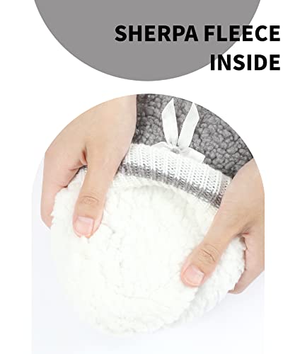 Image of DICUIRD Womens Fleece Slipper Socks Non-Slip Grippers Indoor Slippers