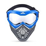 XSHOT Tactical Mask by Zuru Outdoor Toy for Boys and Girls, Teens and Adults (Blue Mask)