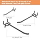 Nivithi 60 Haken für perforierte Paneele, 15 cm/10 cm/5 cm – ideal zum Organisieren von Werkzeugen auf Lochwand und Wand-Werkzeughalter, robuste Lösung für Werkstatt und Geschäft, Lochabstand 2,5 cm