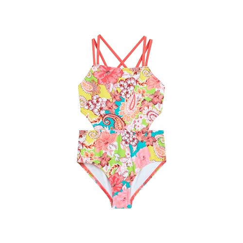 Image of Kanu Surf Girls' Beach Girl Sport Cut-Out One Piece Swimsuit