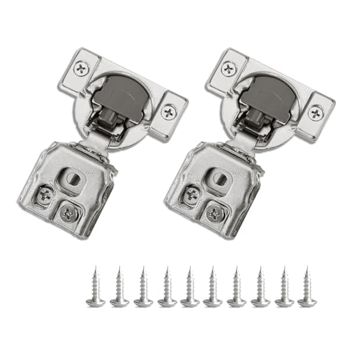 Redunest 2 Pack 1-1/4 Inch Overlay Soft Close Cabinet Hinges