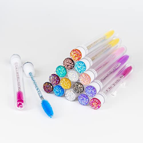 20-Piece Mixed Color Disposable Diamond Mascara Wands