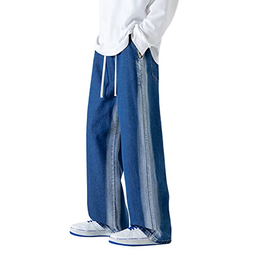 Jean homme coupe droite ample anti-compression à taille élastique souple
