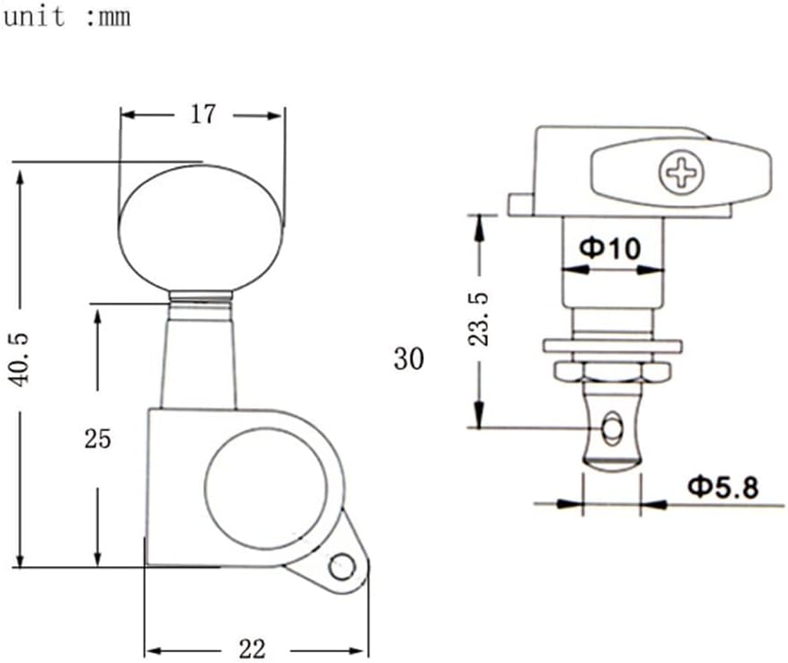 チューニングペグ 6pcsアコースティックギターパーツのためにペグをチューニングする完全な密閉ギターチューナー3R3L金