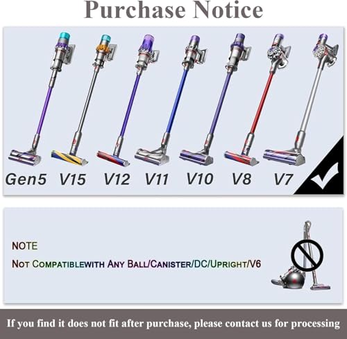 6 Pièces Accessoires Aspirateur pour Dyson Gen5 V7 V8 V10 V11 V12 V15 SV10 SV11, Pièces Détachées pour Dyson, Brosse Aspirateur – vue 4