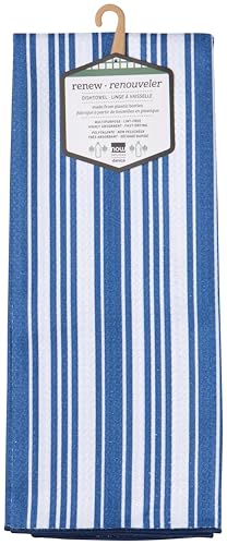 Image of Now Designs Royal Collection Recycled Microfibre Dishtowel, W18 x L28in, Soft & Versatile Kitchen Towel