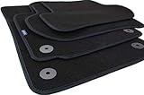 Fußmatten Kompatibel mit VW Golf 5 Golf 6 Scirocco Jetta III Skoda Octavia II (1Z) Automatten Velours Stoffmatten Textilmatten Premium Qualität Autoteppiche 4-teilig schwarz