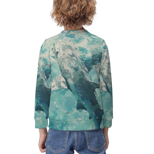 Hammerhead Shark (3) Children's Casual Pullover Sweatshirt Loose Fit7-9Y2