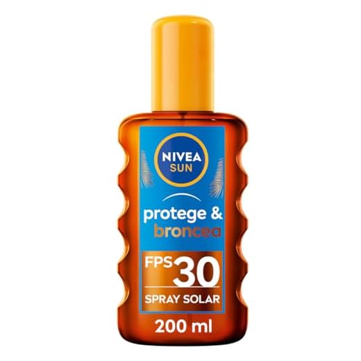 NIVEA SUN Protege & Broncea Aceite Solar FP30 (1 x 200 ml), activador del bronceado, protección solar alta resistente al agua con 0% autobronceador