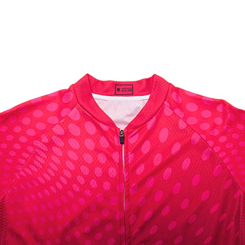 JPOJPO Camisa de ciclismo feminina, manga curta e roupas de bicicleta reflexivas 3 bolsos P-3GG, Cu0