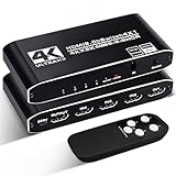 HDMI 2.0 切替器 4K 60Hz 4入力1出力 リモコン付き 4ポート hdmiスイッチャー HDCP2.2 【自動・手動切替】 HDR Xbox/PS5/PS4 / Switch/Fire TV Stickなど対応