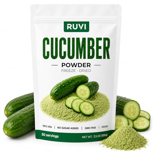 Ruvi Cucumber Powder, Freeze Dried Vegetable Powder, 3.5 oz (100g),