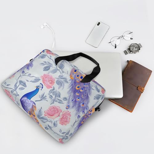 Funda de bolso para portátil 15.6 pulg diseño pavo real miniatura 7