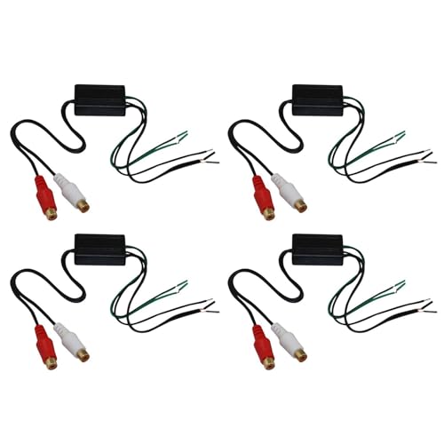 Kznifmk 4X Conversor de Salida de LíNea de Altavoz una 2 IN/out Alto/Bajo para Audio de AutomóVil