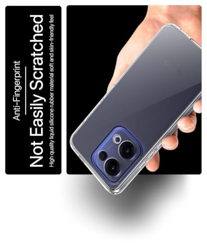 Image of WOW IMAGINE Transparent Back Cover Case for Oppo Reno 13 5G | Raised Bumps for Full Device & Camera Protection Shockproof TPU Silicone Back Case Mobile Cover - Transparent