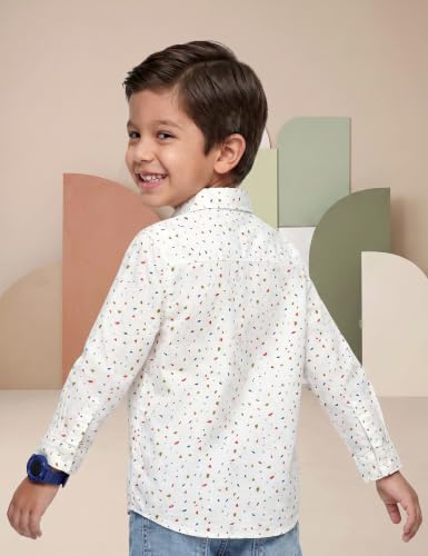 Image of Amazon Brand - Symbol Boys Regular Cotton All Over Printed Full Sleeve Shirt