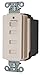 Bryant Electric USBB4LA Charger 4 Port Outlet, Four USB Type 2.0 Ports, 5-Amp, 5-volt DC, Decorator Style, Light Almond