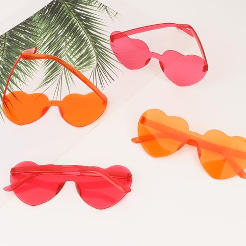 12PCS Heart Sunglasses Bulk Pink and Orange Red Taylor Birthday Party Bachelorette Party Favors4